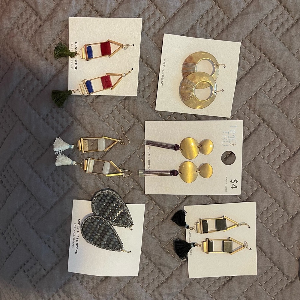 Time and true dangle earrings